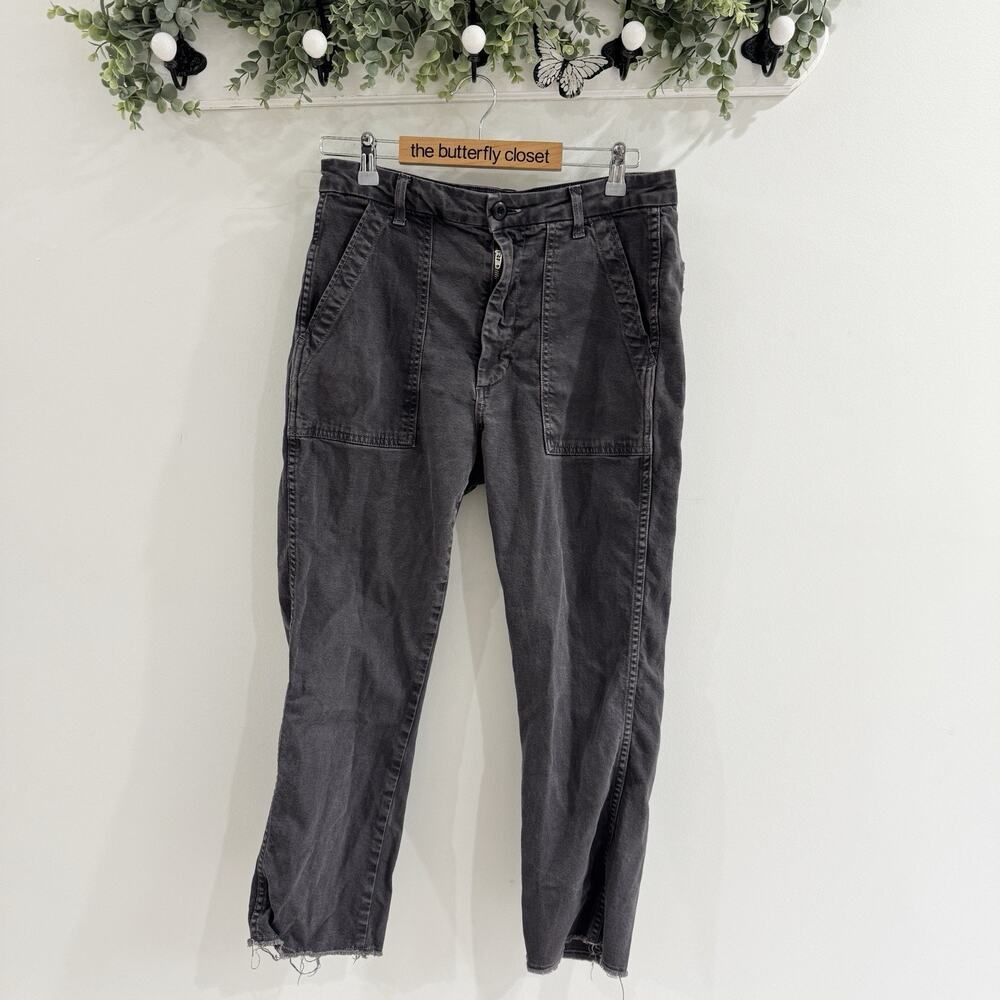 AMO Easy Army Trouser Cotton Blend Size 29 Gray raw hem 3-4862